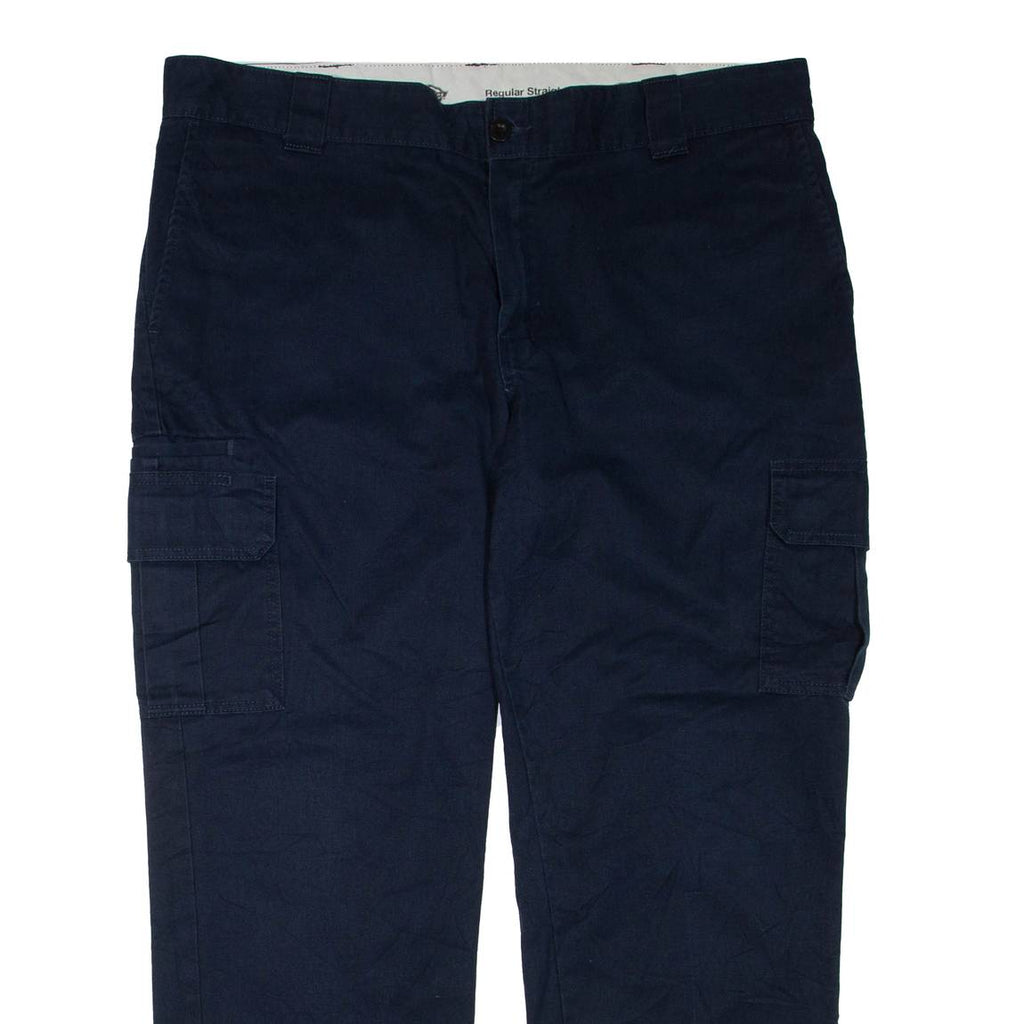 DICKIES Cargo Mens Trousers Blue Regular Straight W40 L30