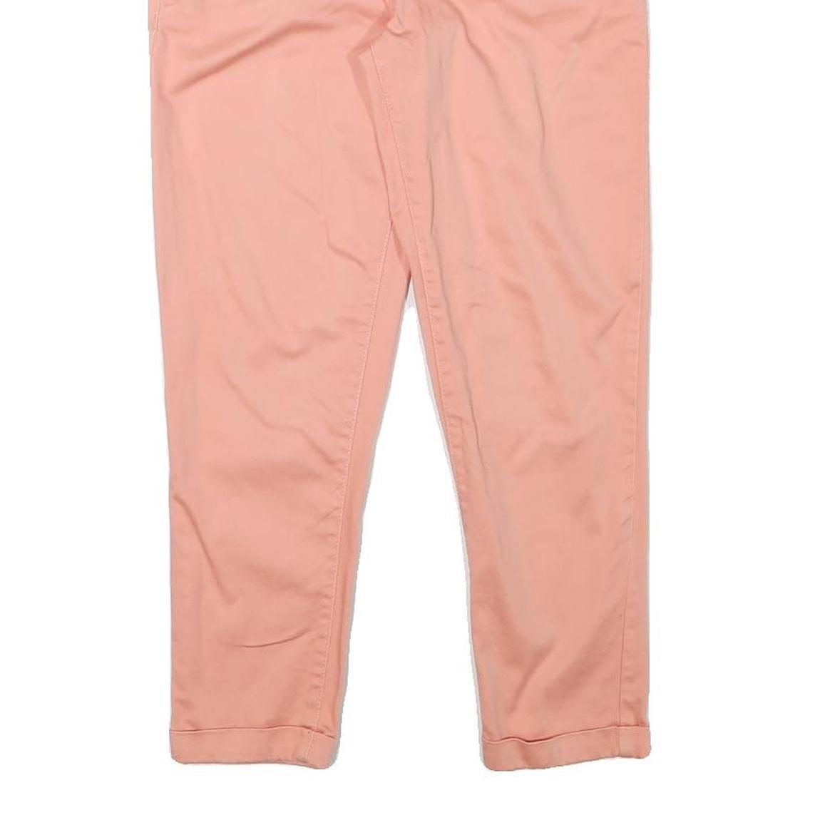 CALVIN KLEIN JEANS Womens Slim Peach Cotton Blend Trousers W29 L24 Casual Smart