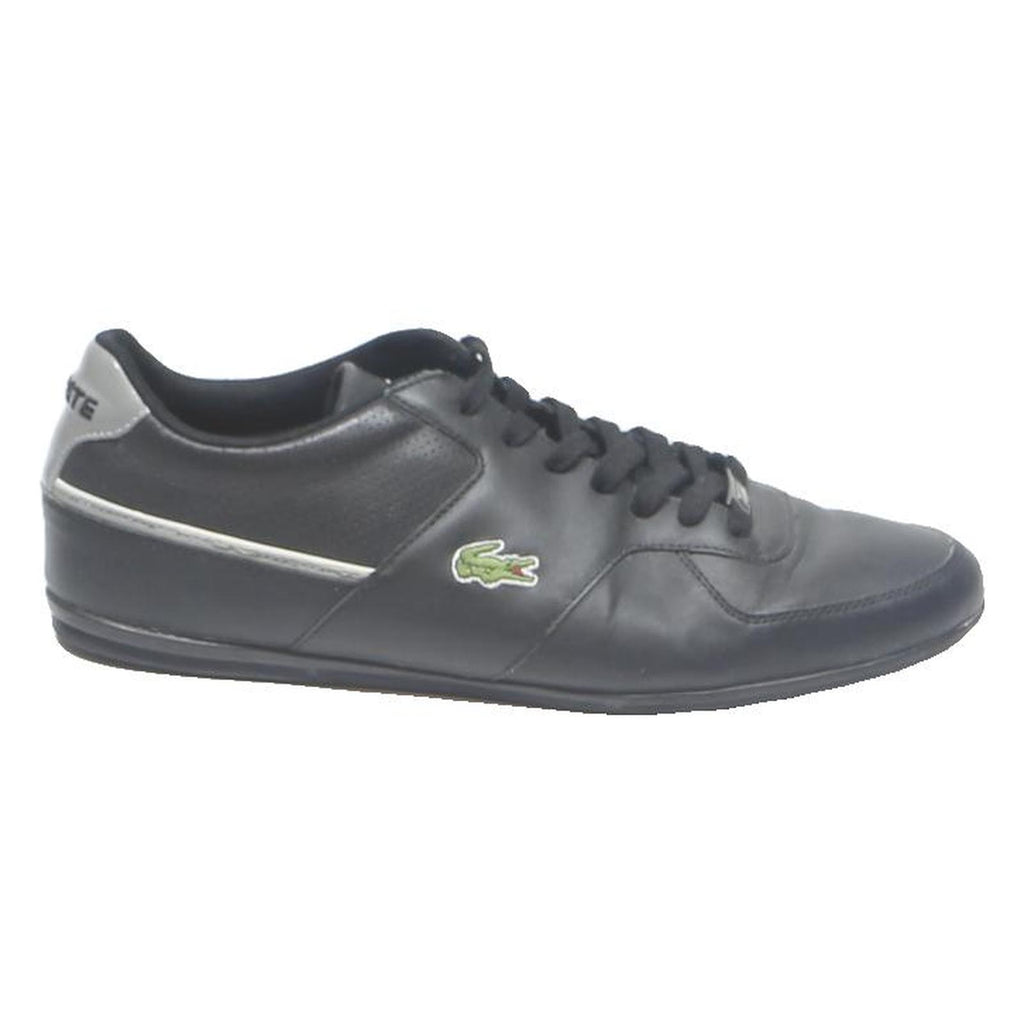 LACOSTE Mens Black Synthetic Trainers UK 7.5 Casual Lightweight Comfortable