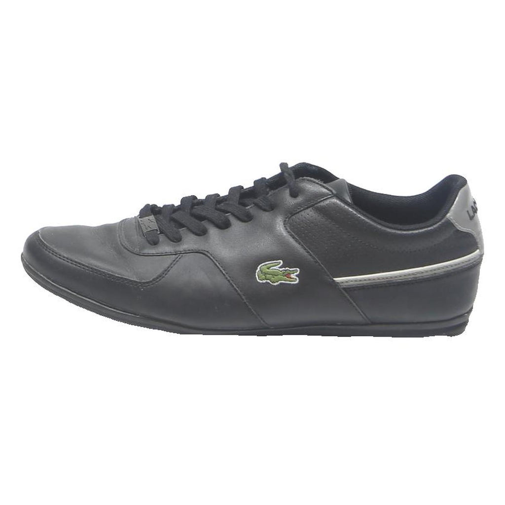 LACOSTE Mens Black Synthetic Trainers UK 7.5 Casual Lightweight Comfortable
