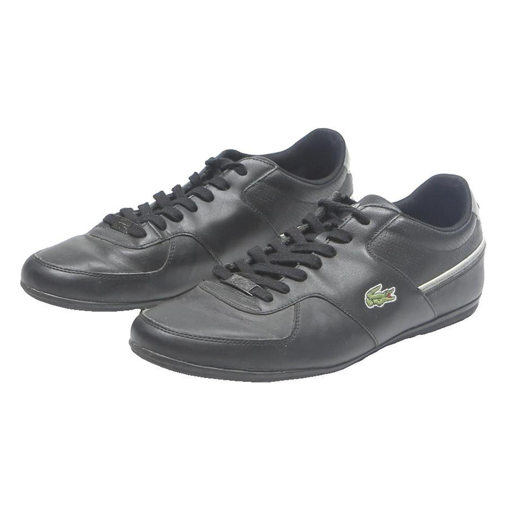 LACOSTE Mens Black Synthetic Trainers UK 7.5 Casual Lightweight Comfortable