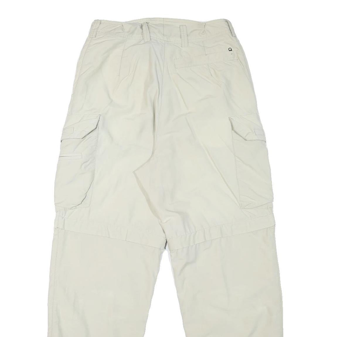 SCHOFFEL Womens Polyester Blend Cream Relaxed Cargo Trousers W28 L28 Outdoor