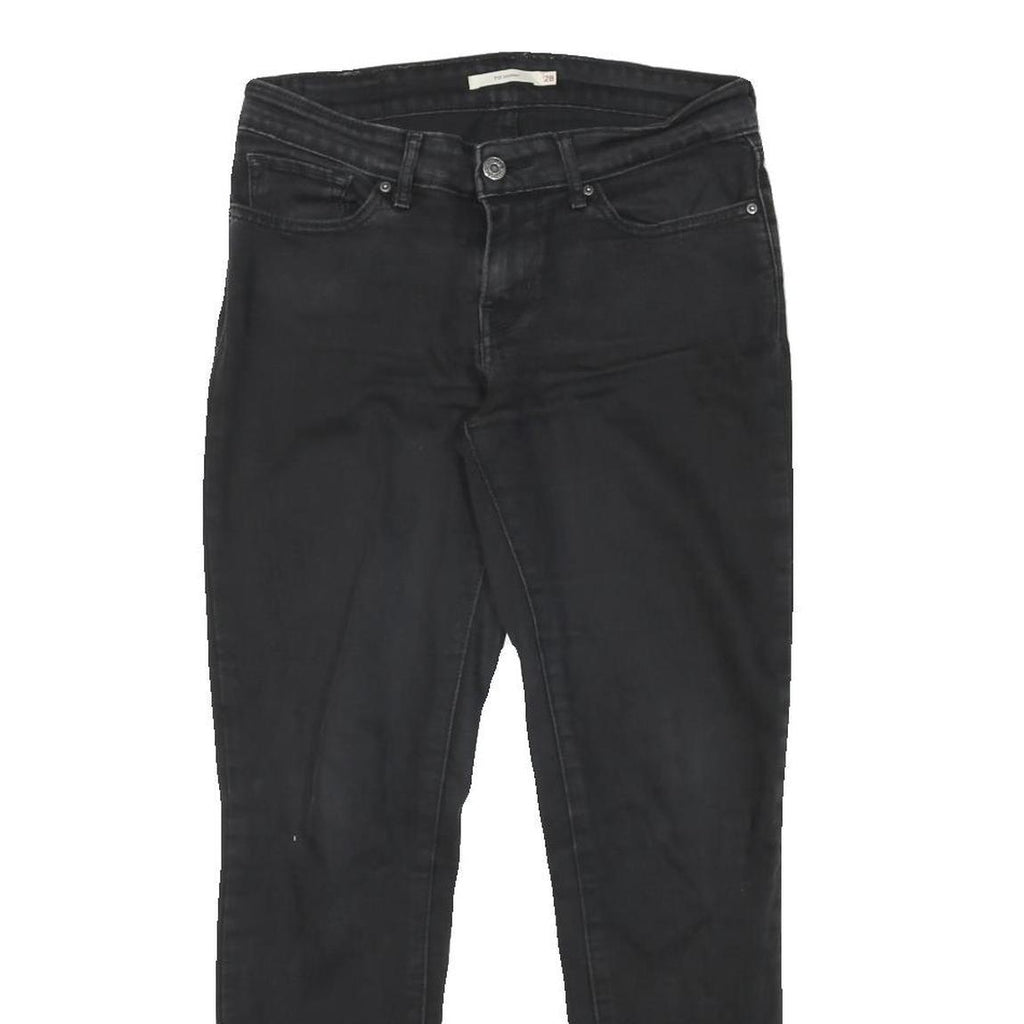 LEVI'S 711 Womens Jeans Black Slim Skinny Denim Medium W28 L28 Stretch