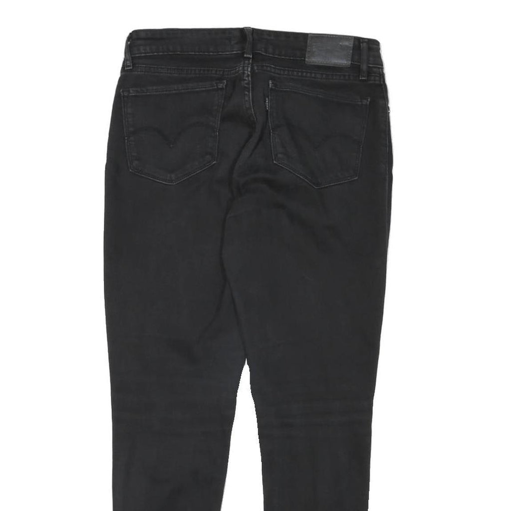 LEVI'S 711 Womens Jeans Black Slim Skinny Denim Medium W28 L28 Stretch
