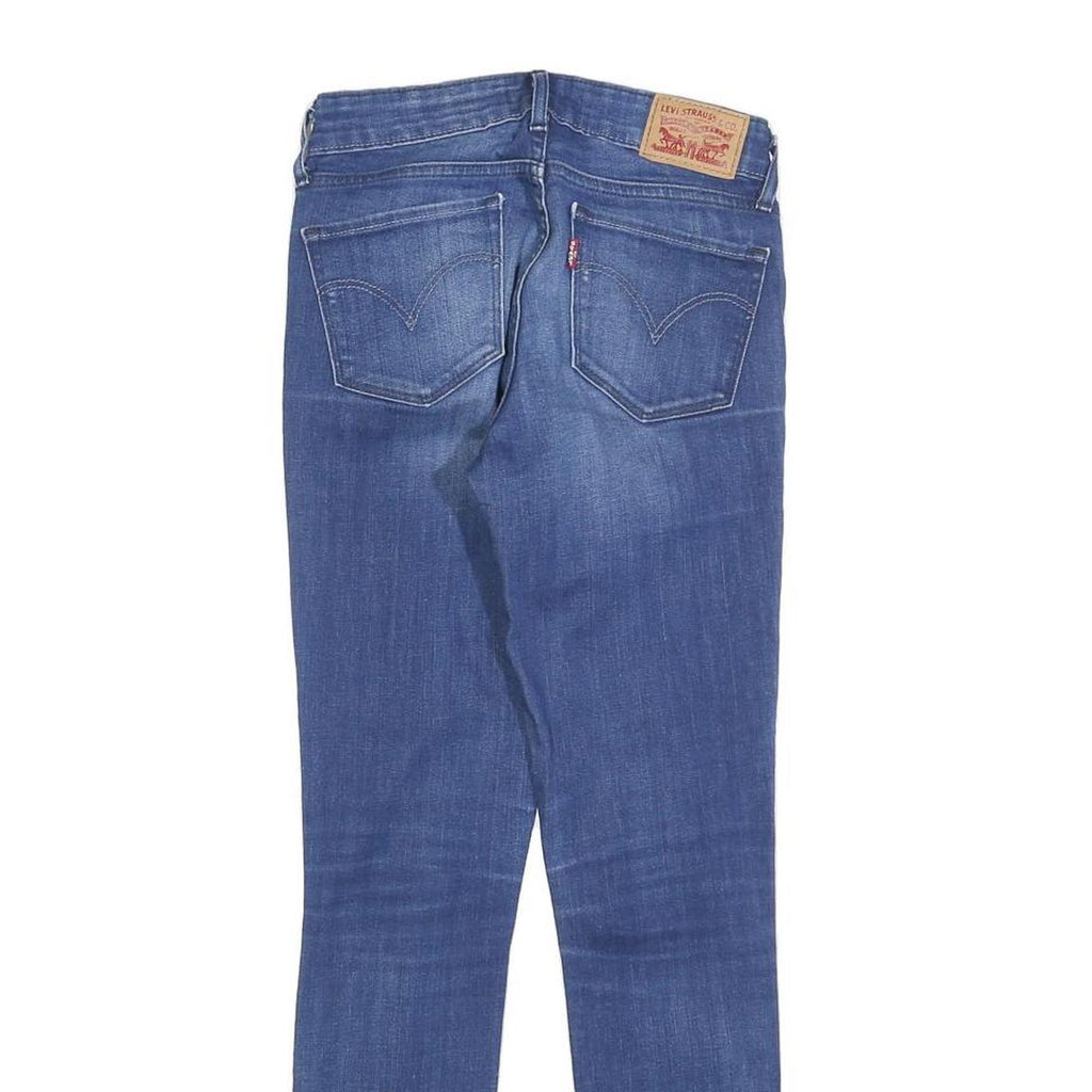 LEVI'S 711 Womens Slim Blue Denim Light W25 L27 Stretch Zip Skinny Jeans