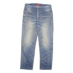 DICKIES Mens Slim Blue Cotton Blend Denim Jeans W28 L28 Classic Zip Pocket