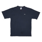 REEBOK Mens Navy Blue Logo Graphic T-Shirt L Short Sleeve Crew Neck Cotton