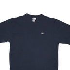REEBOK Mens Navy Blue Logo Graphic T-Shirt L Short Sleeve Crew Neck Cotton