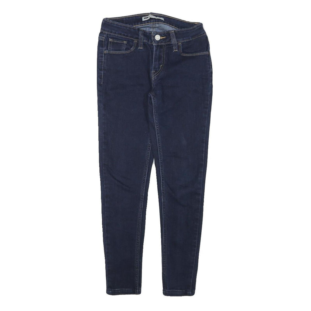 LEVI'S Womens Jeans Blue Slim Skinny Denim W24 L25 Classic Cotton Blend Zip