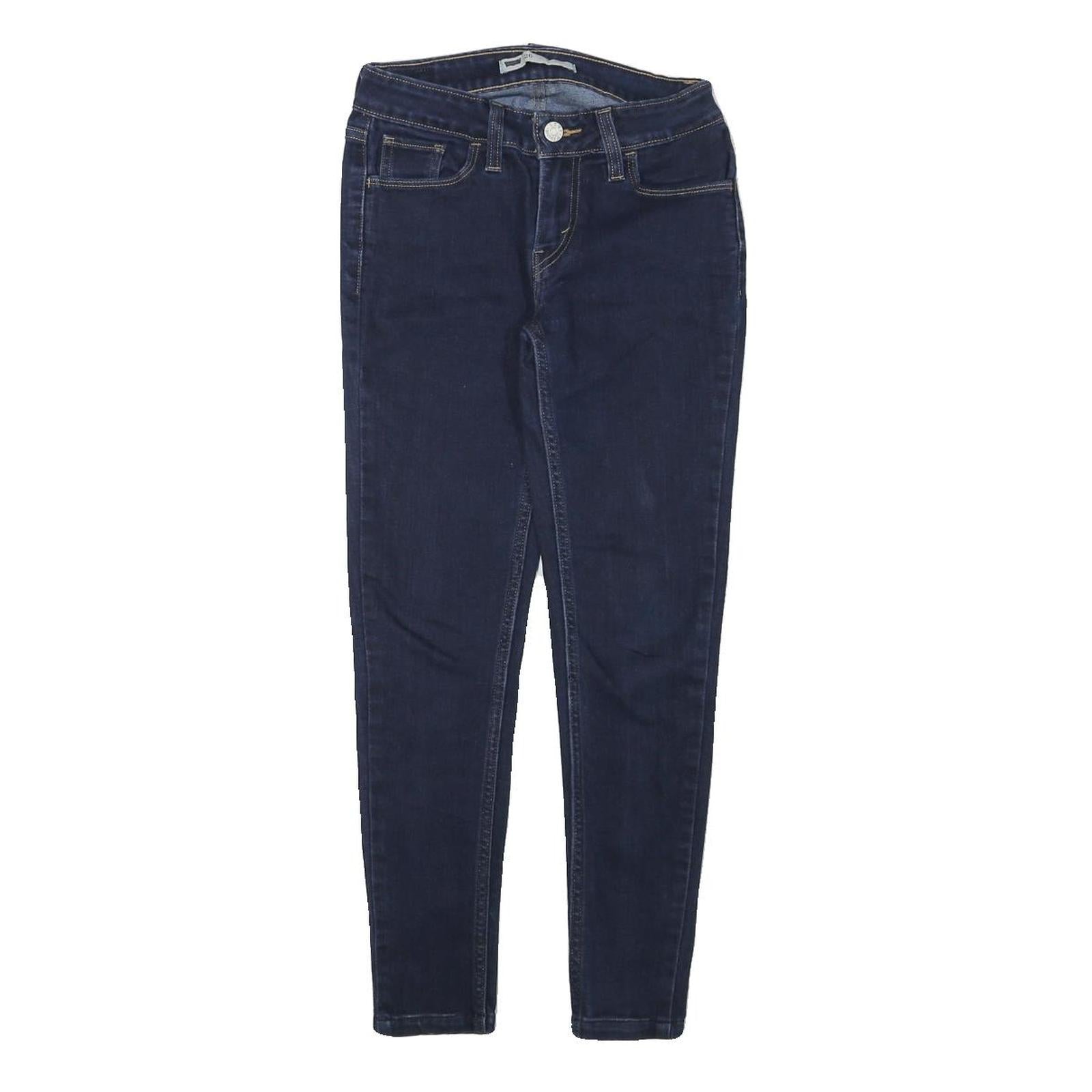 LEVI'S Womens Jeans Blue Slim Skinny Denim W24 L25 Classic Cotton Blend Zip