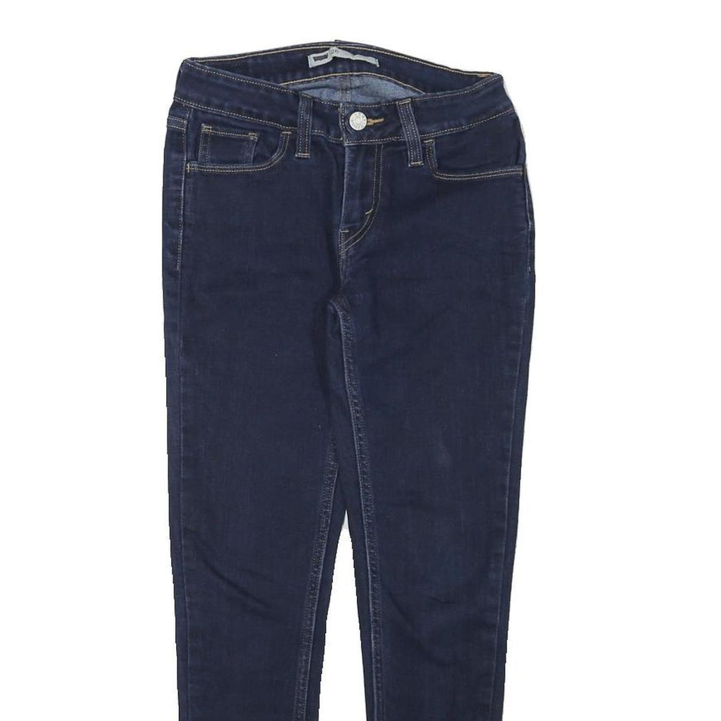 LEVI'S Womens Jeans Blue Slim Skinny Denim W24 L25 Classic Cotton Blend Zip