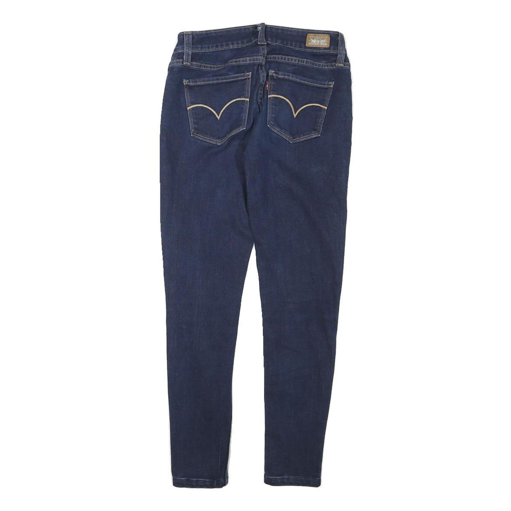 LEVI'S Womens Jeans Blue Slim Skinny Denim W24 L25 Classic Cotton Blend Zip
