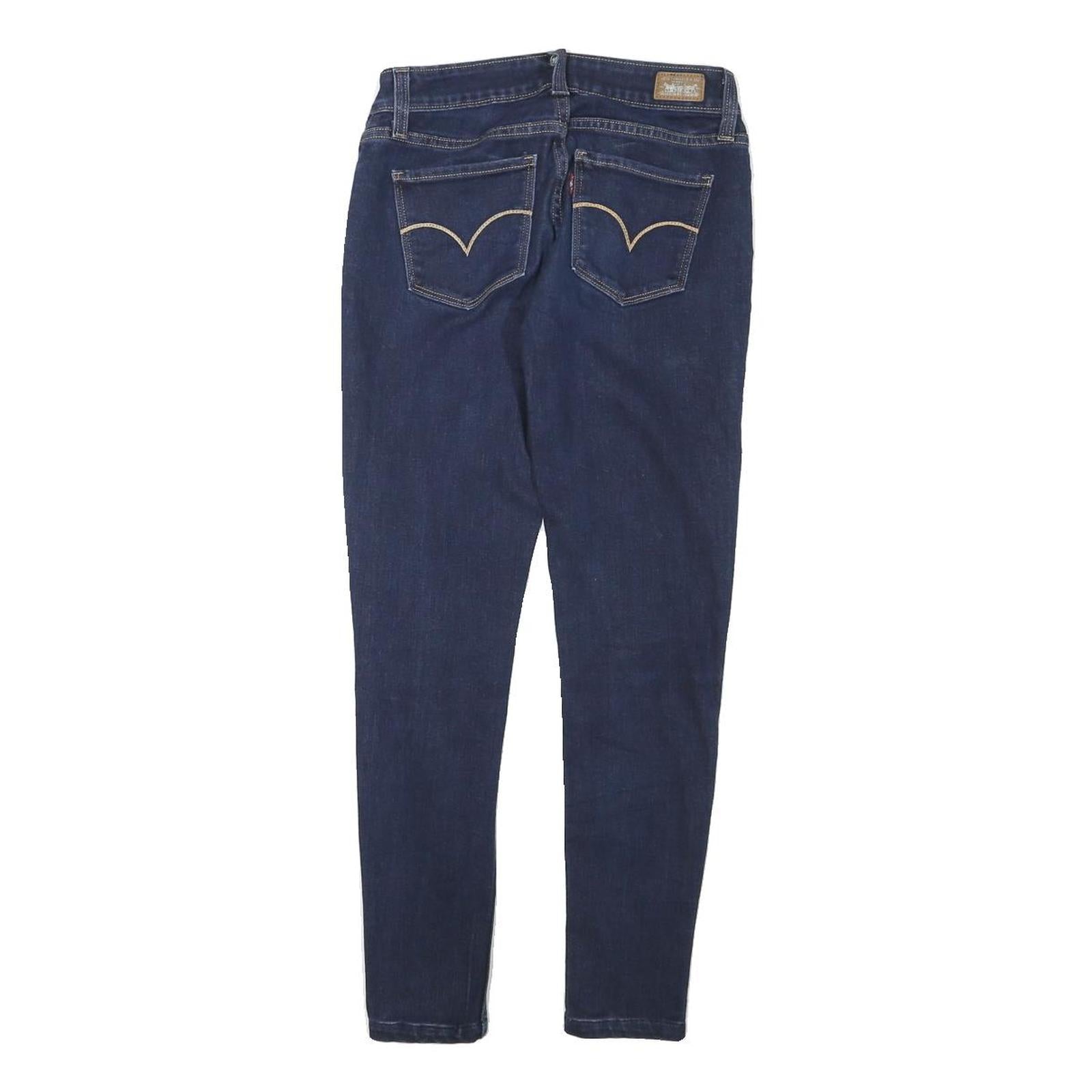 LEVI'S Womens Jeans Blue Slim Skinny Denim W24 L25 Classic Cotton Blend Zip