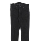 LEVI'S Big E Mens Jeans Black Slim Skinny Denim W32 L32 Classic Zip Closure