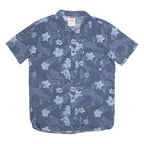 LEVI'S Mens Blue Floral Print Cotton Blend Shirt L Casual Summer Button