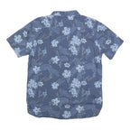 LEVI'S Mens Blue Floral Print Cotton Blend Shirt L Casual Summer Button