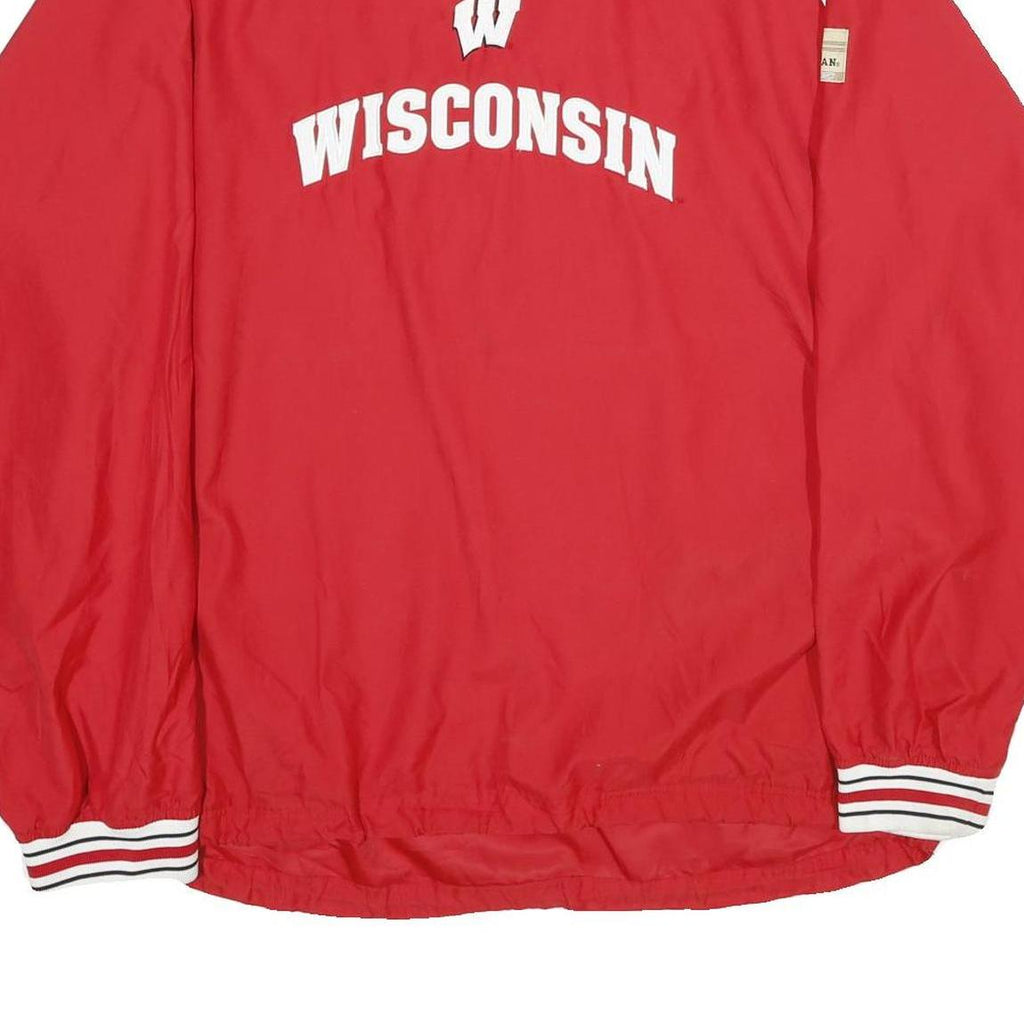 REEBOK Mens Red Wisconsin Crew Neck XL Lightweight Sports Sweatshirt