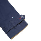 TOMMY HILFIGER Girls Navy Blue Double Breasted Cotton Blend Jacket L Button