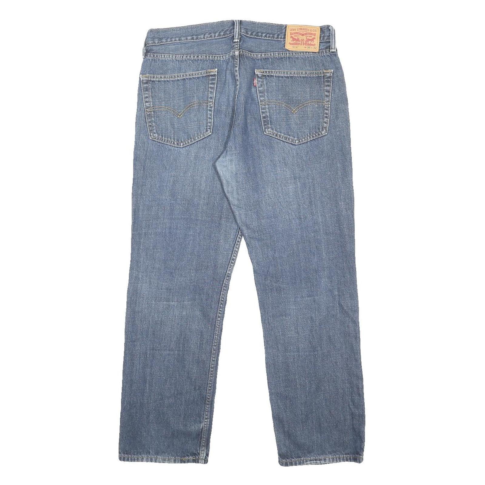 LEVI'S 514 Slim Mens Jeans Blue Slim Straight Denim Medium W36 L32 Classic Fit