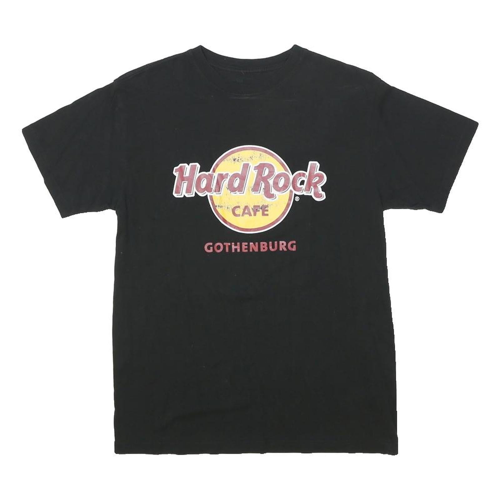HARD ROCK CAFE Mens Black Gothenburg Graphic T-Shirt XS Short Sleeve Crew Neck