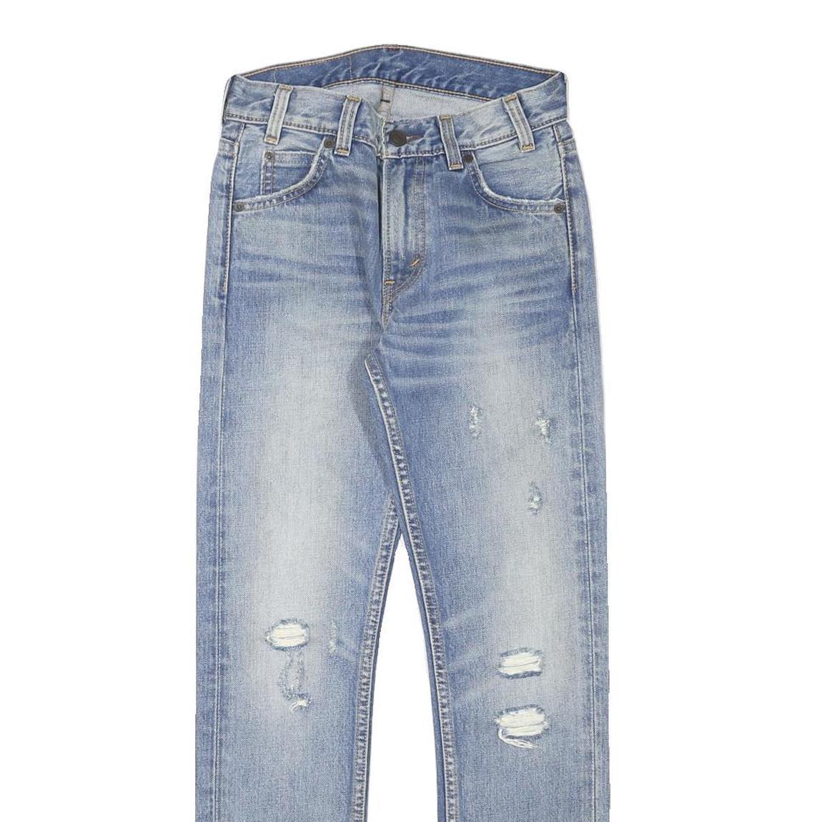 LEVI'S 505 Womens Jeans Blue Slim Straight Denim Medium W25 L27 Stylish