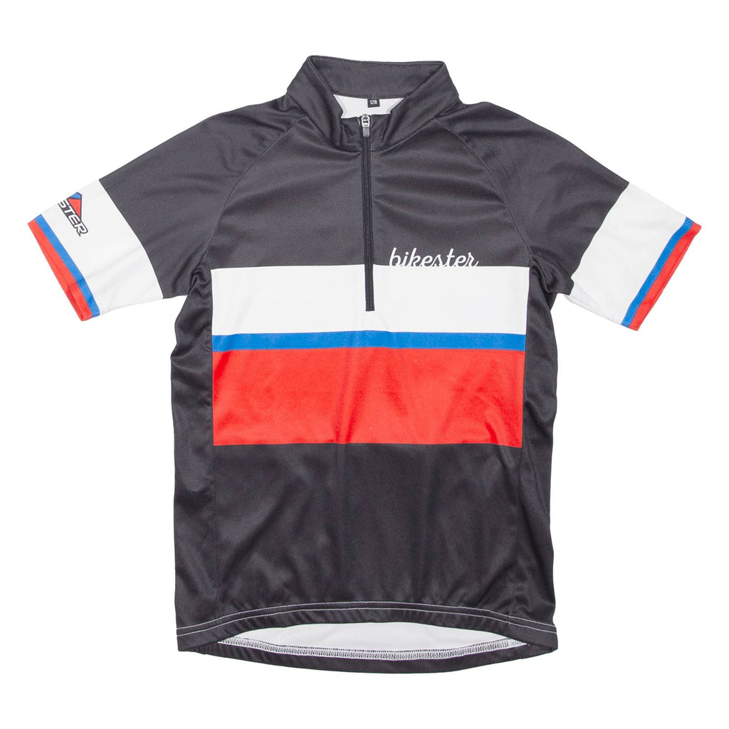 BIKESTER Cycling Boys Vest Black 1/4 Zip 8-9Y