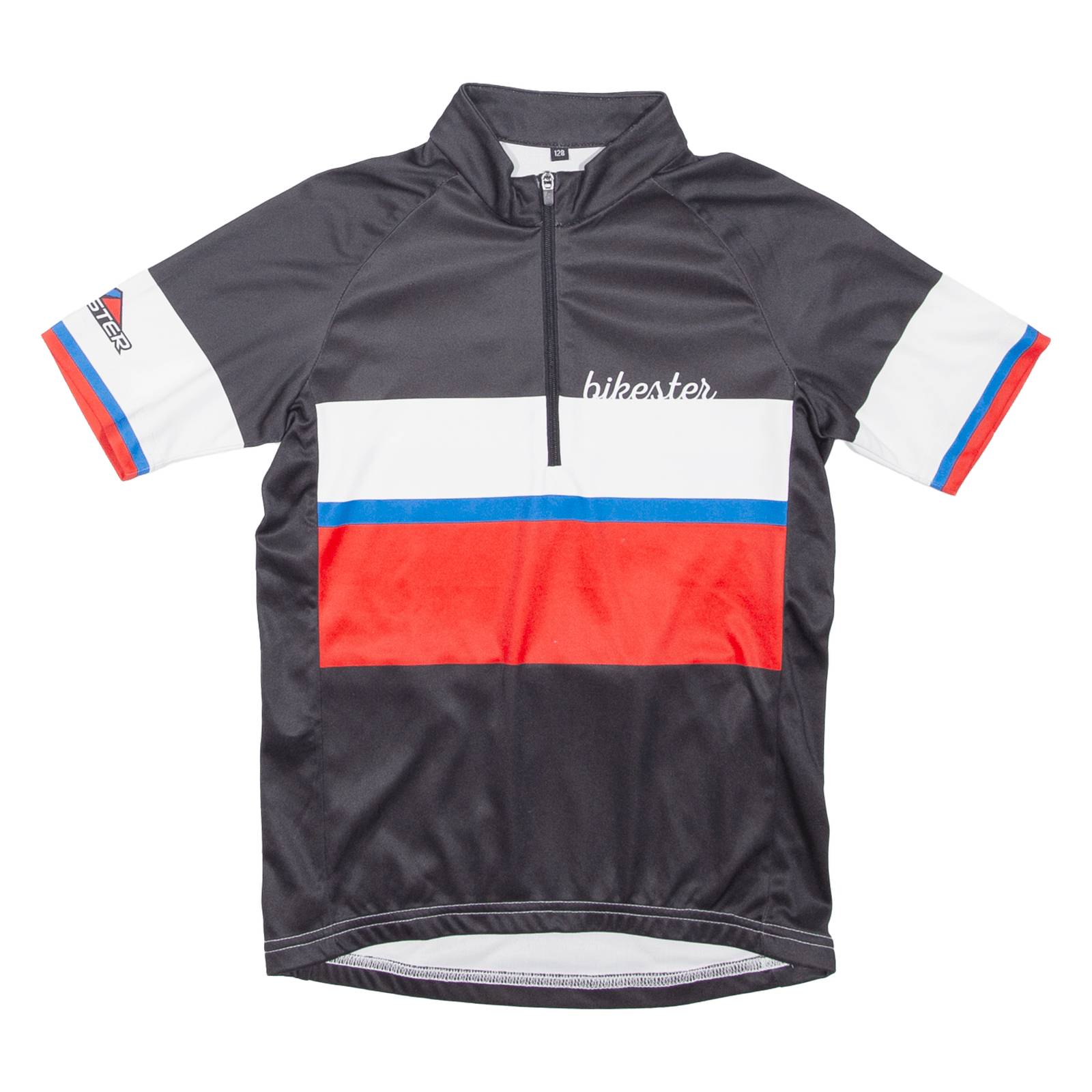BIKESTER Cycling Boys Vest Black 1/4 Zip 8-9Y