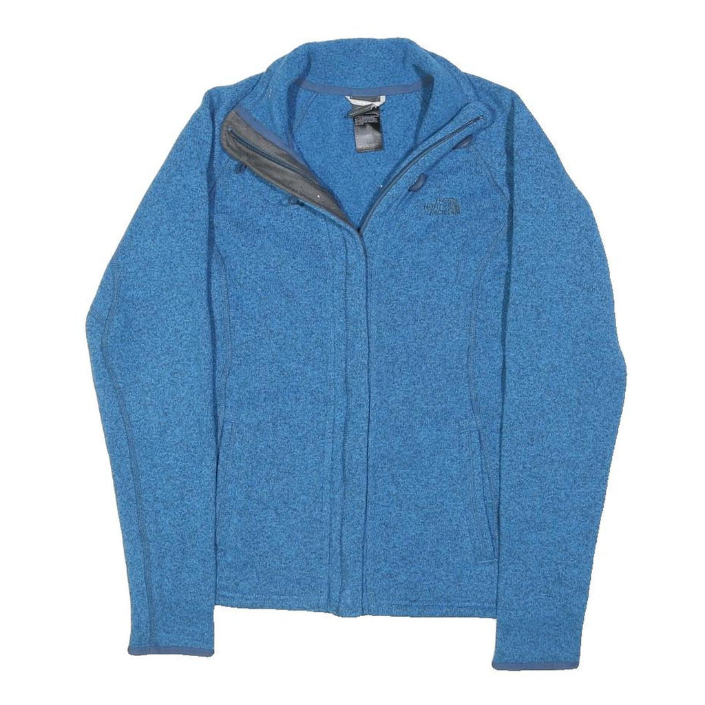 THE NORTH FACE Womens Blue Zip Jacket S Polyester Blend Plain Lightweight