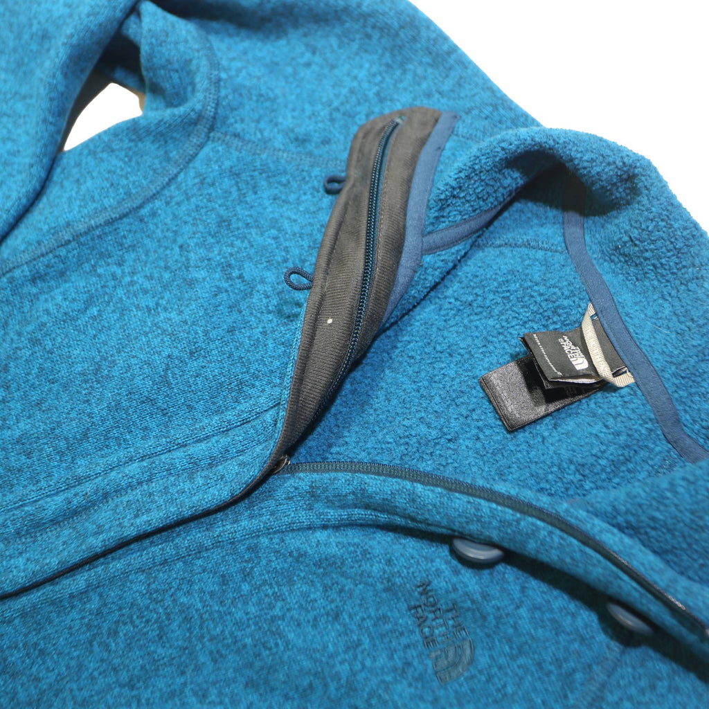 THE NORTH FACE Womens Blue Zip Jacket S Polyester Blend Plain Lightweight