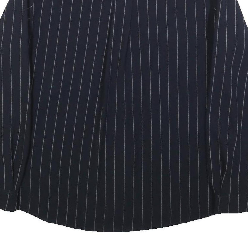 TOM TAILOR Womens Blue Shirt XS Pinstripe Button Pocket Casual Workwear