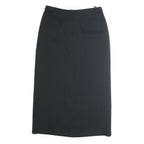 DEVILLE Womens Black Pencil Knee Length Polyester Skirt M Classic Formal Wear