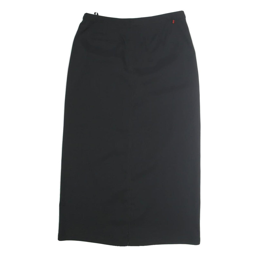 DEVILLE Womens Black Pencil Knee Length Polyester Skirt M Classic Formal Wear