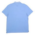 NAUTICA Mens Blue & White Striped Short Sleeve Polo Shirt XL Cotton Blend Casual