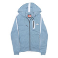 THE NORTH FACE Mens Blue & White Hoodie Full Zip M Zip Pocket Casual Cotton
