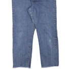 LEVI'S Womens Blue Regular Straight Denim Raw Hem W32 L25 Button Closure Jeans