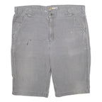 CARHARTT Mens Grey Casual Cotton Blend Relaxed Fit XL W40 Workwear Shorts