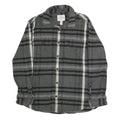ST JOHNS BAY Mens Grey & Black Check Shirt XL Classic Fit Cotton Blend Long