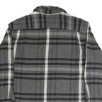 ST JOHNS BAY Mens Grey & Black Check Shirt XL Classic Fit Cotton Blend Long