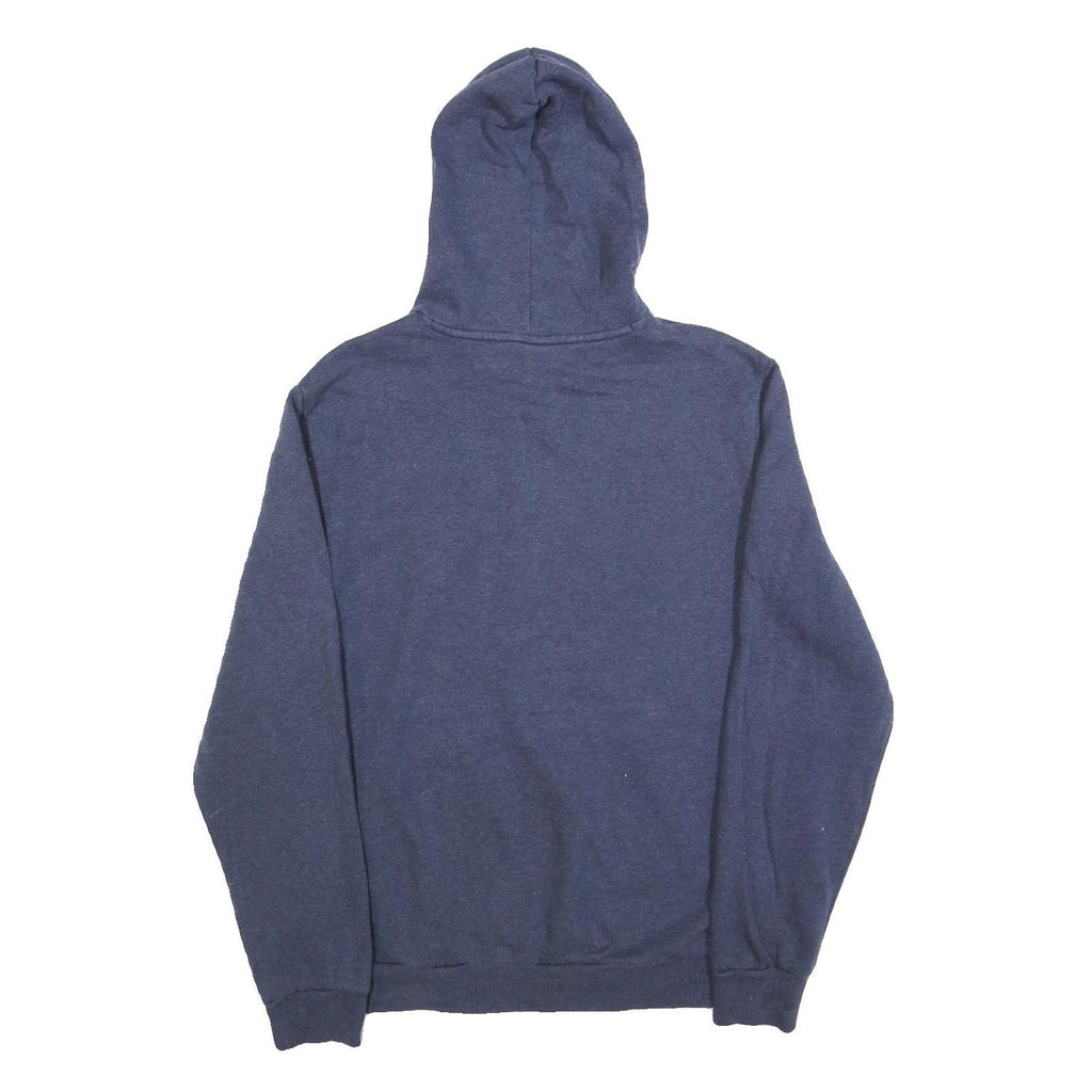 PUMA Mens Blue Hoodie L Cotton Blend Pullover Logo Print Casual