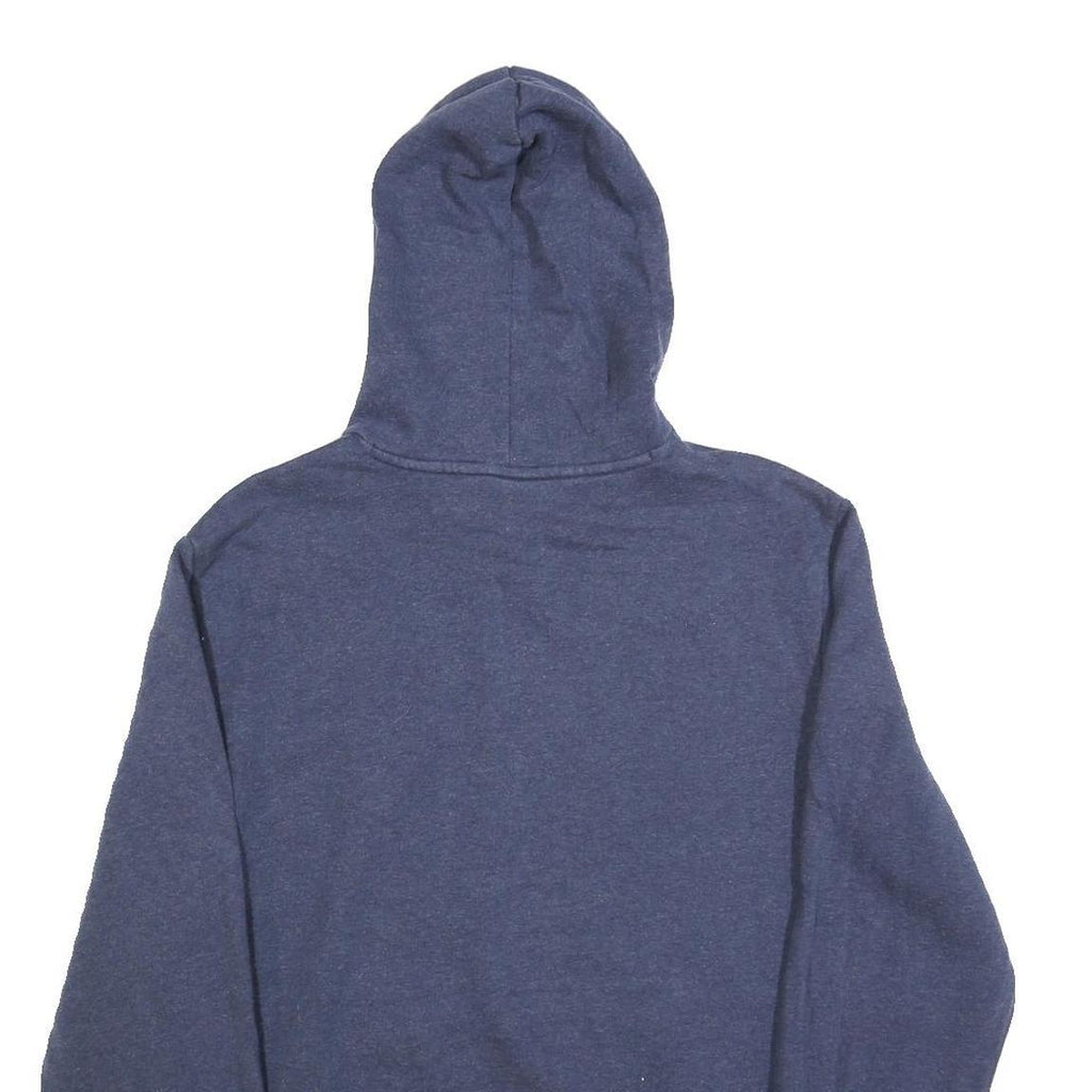 PUMA Mens Blue Hoodie L Cotton Blend Pullover Logo Print Casual