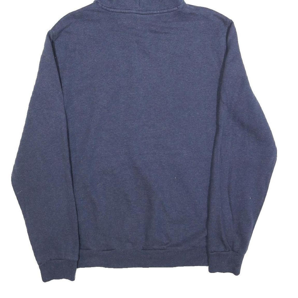 PUMA Mens Blue Hoodie L Cotton Blend Pullover Logo Print Casual