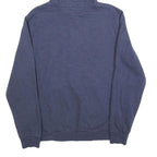 PUMA Mens Blue Hoodie L Cotton Blend Pullover Logo Print Casual