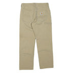 CARHARTT Mens Regular Fit Beige Cotton Blend Trousers W30 L28 Casual Workwear