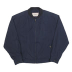 MCGREGOR Mens Navy Blue Classic Jacket L Polyester Blend Zip Plain Lightweight