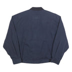 MCGREGOR Mens Navy Blue Classic Jacket L Polyester Blend Zip Plain Lightweight