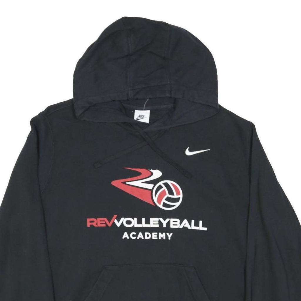 NIKE Mens Black Rev Volleyball Academy Pullover Hoodie 2XL Cotton Blend