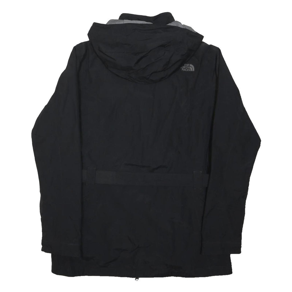 THE NORTH FACE Womens Black Outdoor Jacket L Polyester Zip Hooded Pocketed