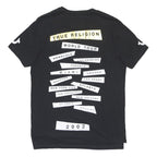 TRUE RELIGION Mens Black XL Graphic T-Shirt Short Sleeve Crew Neck World Tour