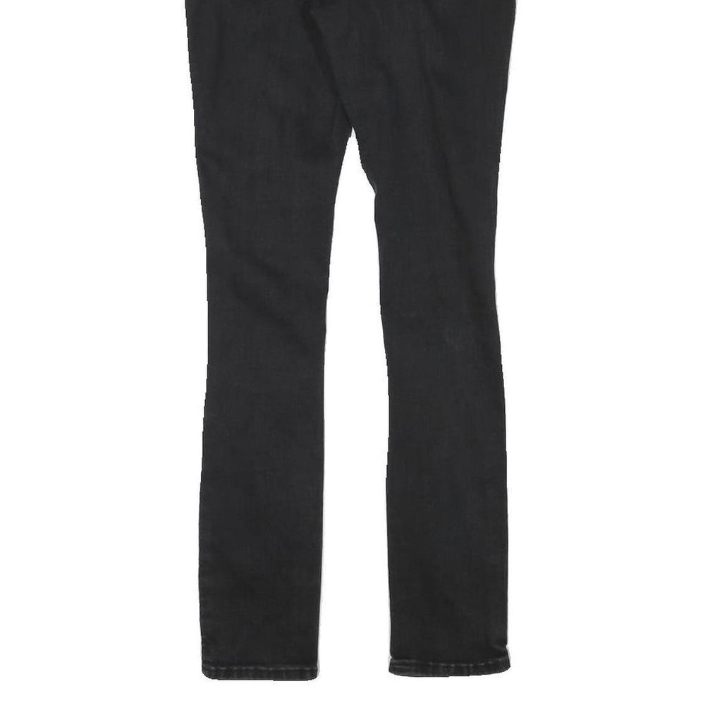 LEVI'S Womens Slim Black Denim Slim Skinny Jeans Cotton Blend W25 L28 Distressed