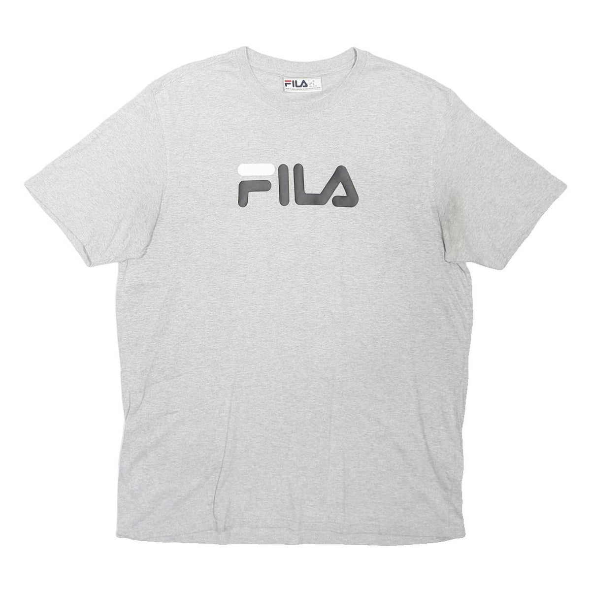 FILA Mens Grey Logo Graphic T-Shirt M Short Sleeve Crew Neck Casual Cotton Blend